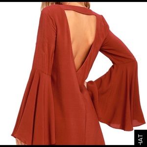 Lulus burnt orange dress